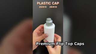 Kozmetik Şişeler için Premium Şeffaf Çevirmeli Üst Kapaklar