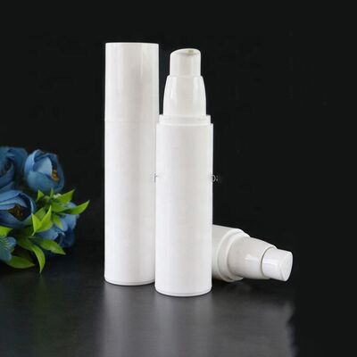 Benzersiz Beyaz Kozmetik Paket 50ml Yuvarlak Plastik Havasız Şişe