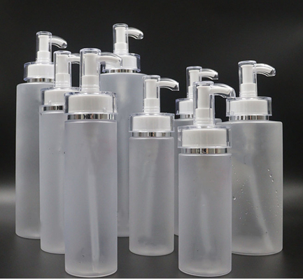 Ambalaj için boş PET Kozmetik Losyon Şişe Silindir 200ml 300ml 500ml