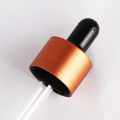 Uçucu Yağ Şişesi 18/410 için 18mm Fırçalanmış Alüminyum Kapatma Damlalık Kapağı