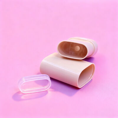 Özelleştirilmiş Oval Düz 15g 20g Çevirerek Açılan Çubuk Deodorant Ambalajı Yeniden Doldurulabilir Vücut Deodorantı Güneş Kremi Konteyner Tüpleri Deodorant Ambalajı