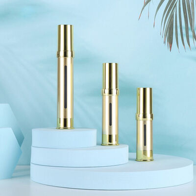 Kinpack'ten Çin Tedarikçisi Gümüş Lüks Plastik Kozmetik Şişe 15ml 30ml 50ml Boş Airless Plastik Serum Pompası Dispenser