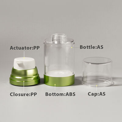 Fabrika Toptan Lüks Boş 100ml 150ml 120ml ABS AS Airless Pompa Şişesi Özelleştirilmiş Mat Parlak Gümüş UV Tedarikçisi
