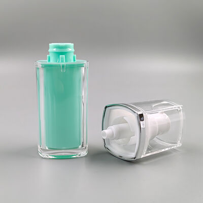 Sıcak Satış Toptan Fabrika Yüksek Kalite 15ml 30ml 50ml Kare Çift Katmanlı Vakum Şişe Kişisel Bakım İçin