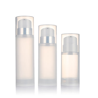 Havasız Pompa Şişesi 150ml 200ml 250ml / PP Kozmetik Ambalaj için Şeffaf Losyon Pompa Şişesi