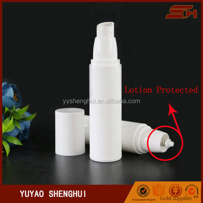 Benzersiz Beyaz Kozmetik Paket 50ml Yuvarlak Plastik Havasız Şişe