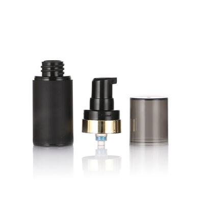 En Kaliteli Siyah Havasız Şişe 15ml 30ml 50ml PP Plastik Havasız Kozmetik Şişeler