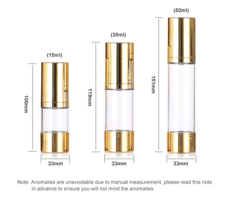 15ml 30ml 50ml Slim Airless Pump Bottle for Skin Care Packaging with Screen Printing Lotion & Serum önerilmektedir.