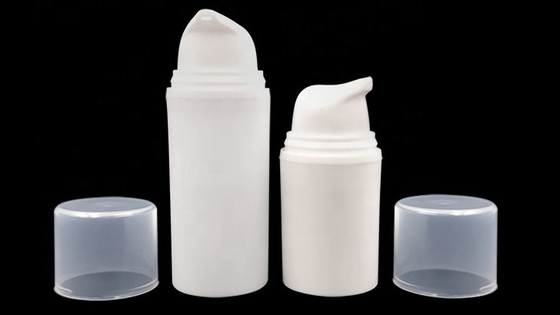 Beyaz Boş Havasız Pompa Şişeleri, Kozmetik Ambalaj Kabı 15ml 30ml 50ml