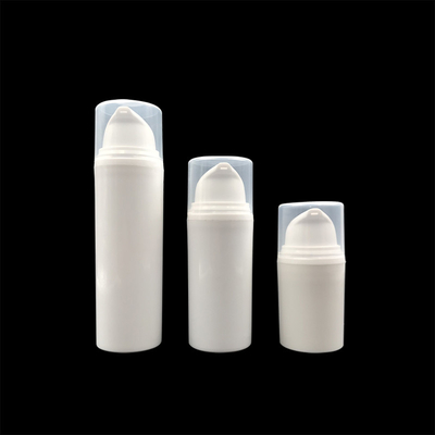 Beyaz Boş Havasız Pompa Şişeleri, Kozmetik Ambalaj Kabı 15ml 30ml 50ml