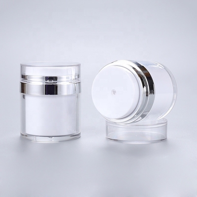 Akrilik Havasız Pompa Krem Kavanoz, Losyon Paketleme için Kozmetik Konteyner Kavanoz 50ml 50g
