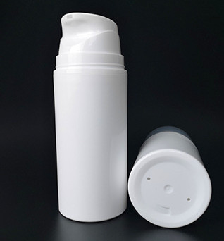 Silindirik Havasız Pompa Şişeleri Beyaz PP Plastik Malzeme 80ML 100ML 150Ml