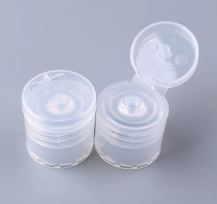 kozmetik Flip Top Şişe Kapakları Şeffaf pürüzsüz 20/410 24/410