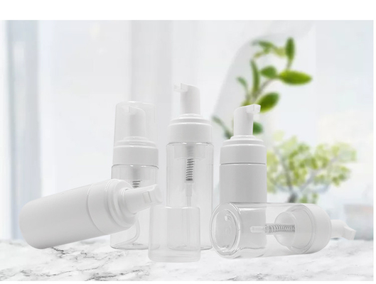 43mm Kozmetik Plastik Şişeler, Sıvı Sabun Köpük Pompa Şişeleri 100ml 150ml